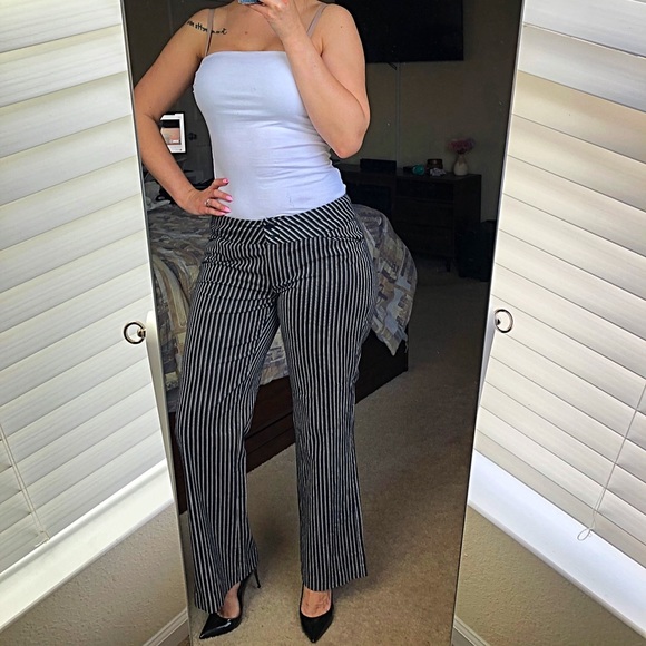 White House black market black & white pants - Picture 1 of 5